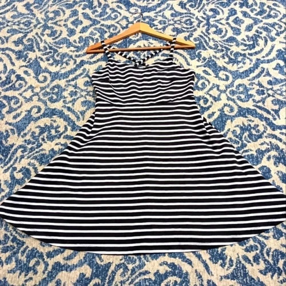 Old Navy striped fit and flare dress
